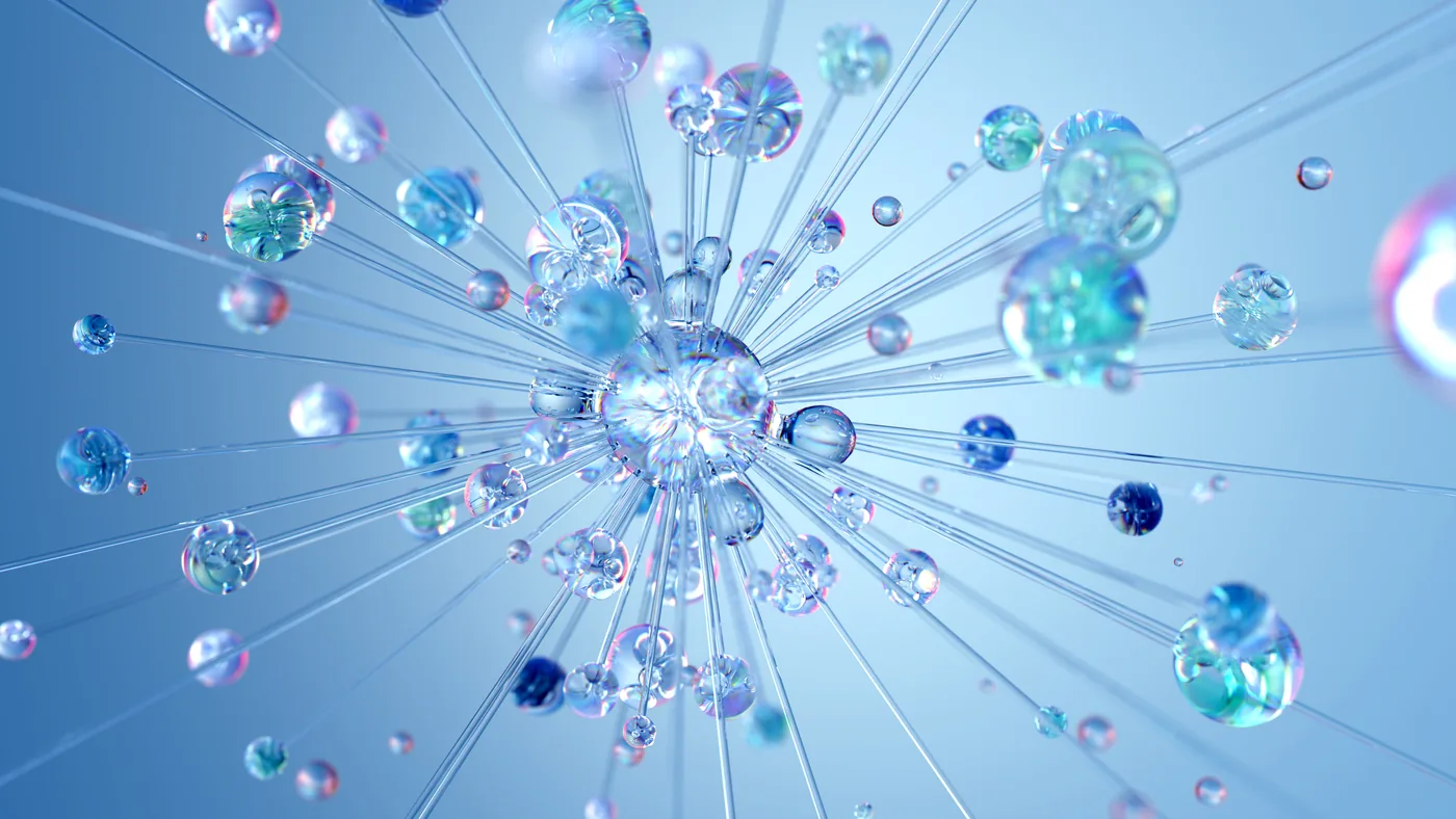 Abstract visualisation of an AI network